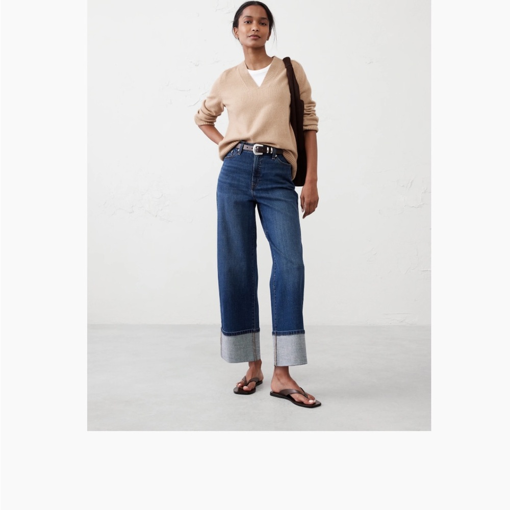 SALE 🚨 Banana Republic Factory Dark Blue Cropped Jeans